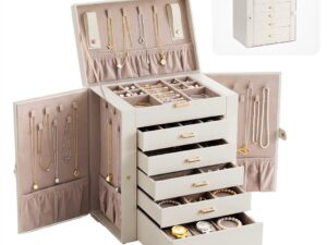 Embellir Jewellery Box 6 Layer Organiser Large Display Case Storage