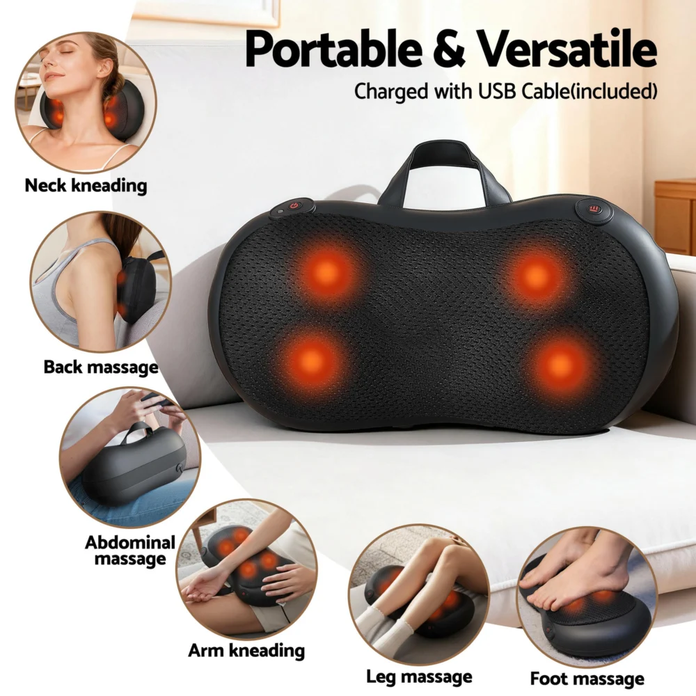 Livemor Leg Foot Massager Air Compression With Back Neck Massager Heat