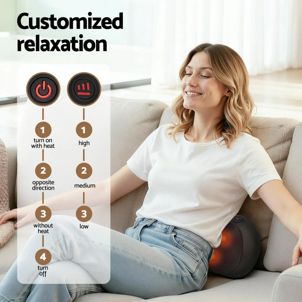 Livemor Leg Foot Massager Air Compression With Back Neck Massager Heat