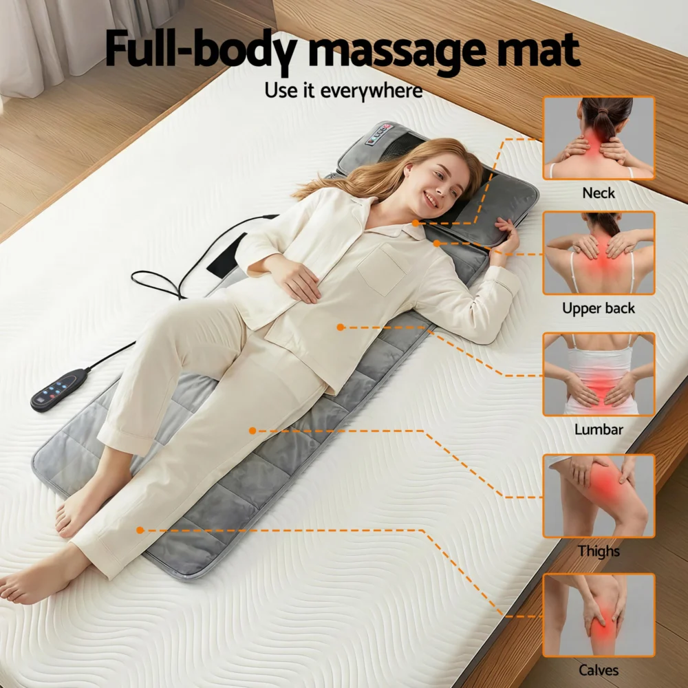 Livemor Massage Mat 10-nodes Vibration Heating Massage Cushion