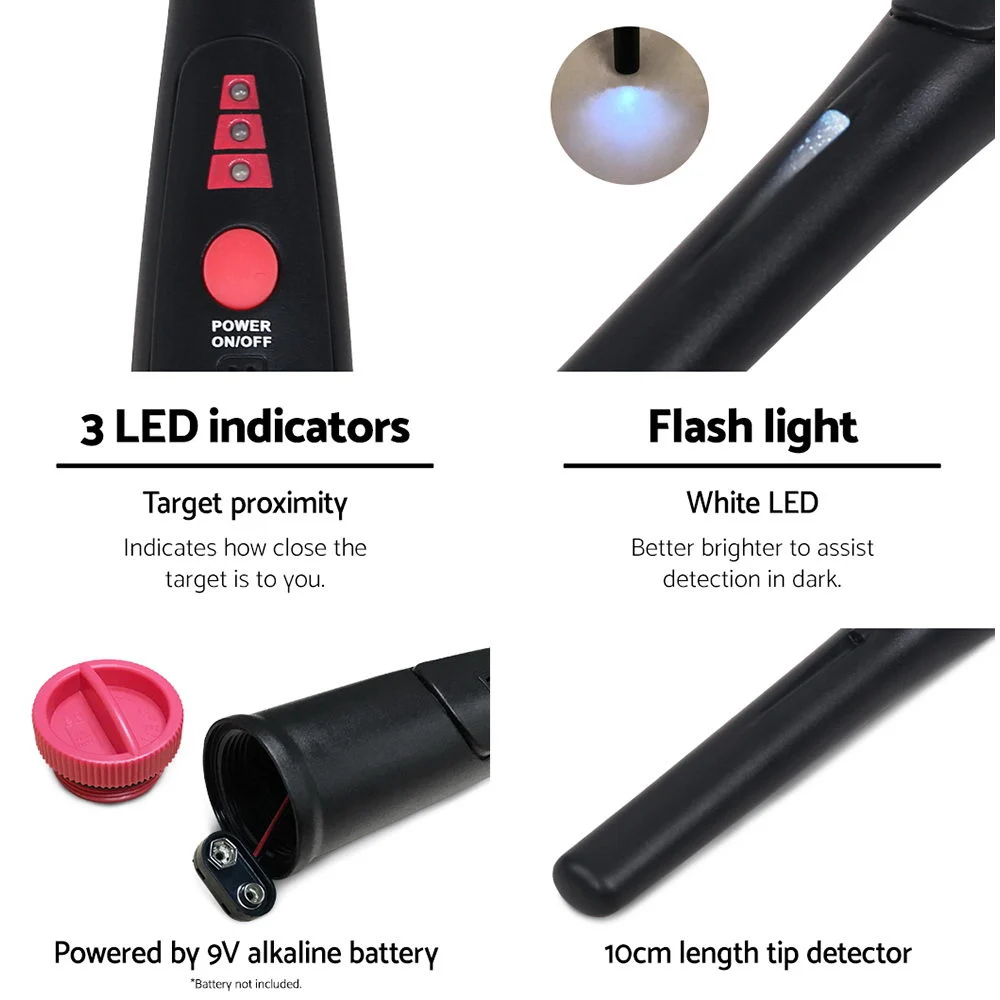 Metal Detector 40MM Sensitive Handheld Pinpointer Water Resistant Automatic