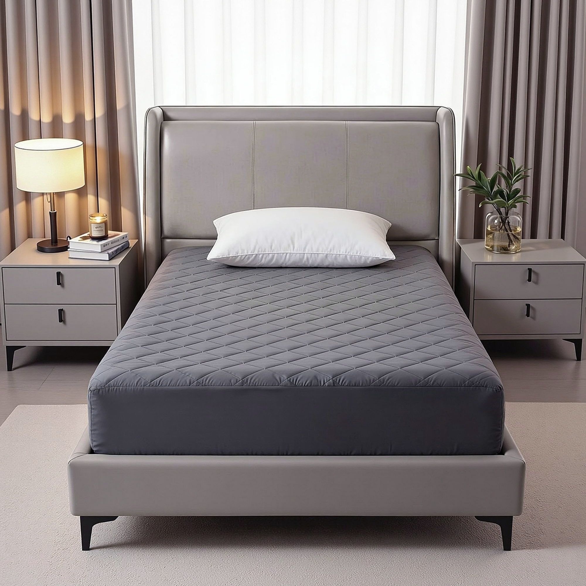 Giselle Water-Resistant Mattress Protector Microfiber 360° Fit King Single