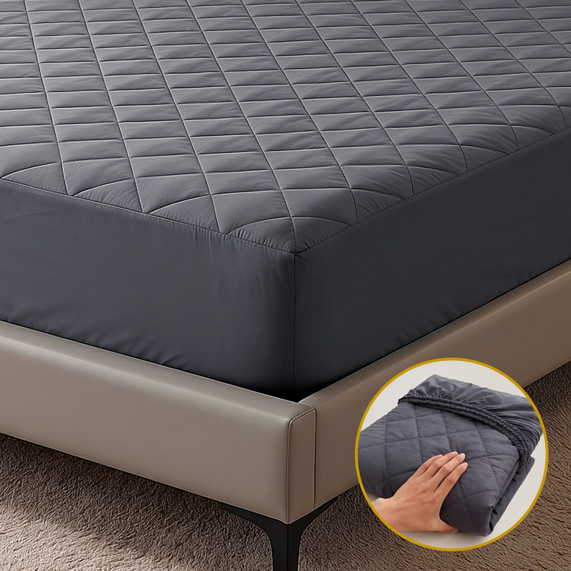 Giselle Water-Resistant Mattress Protector Microfiber 360° Fit King Single