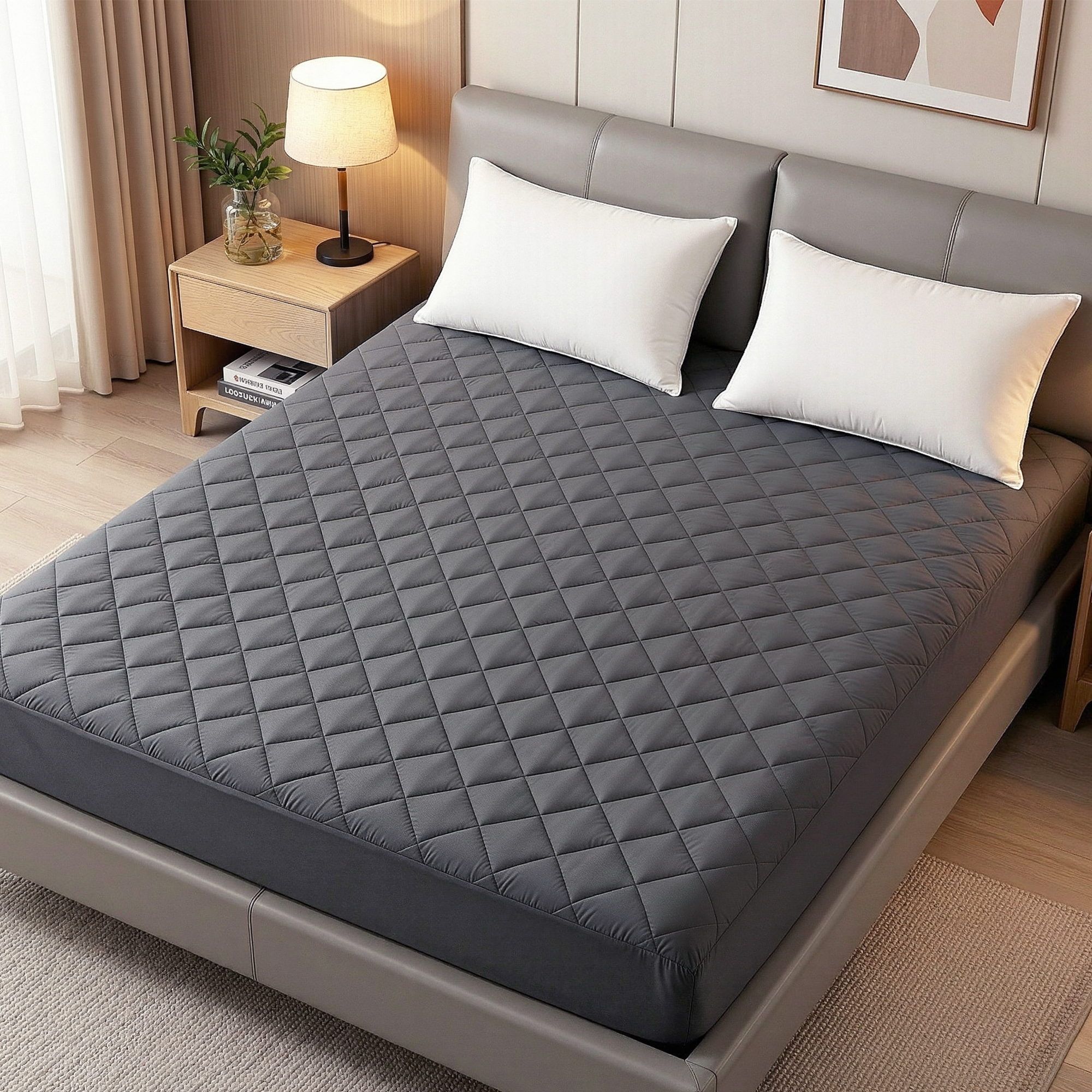 Giselle Water-Resistant Mattress Protector Microfiber 360° Fit Queen
