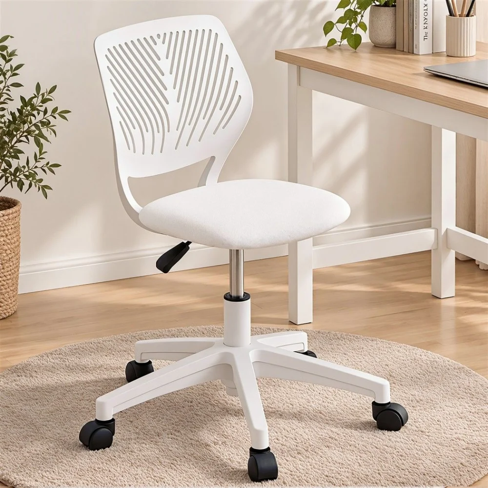 Artiss Ergonomic Office Chair Armless Study Chair Height Adjustable for Girls