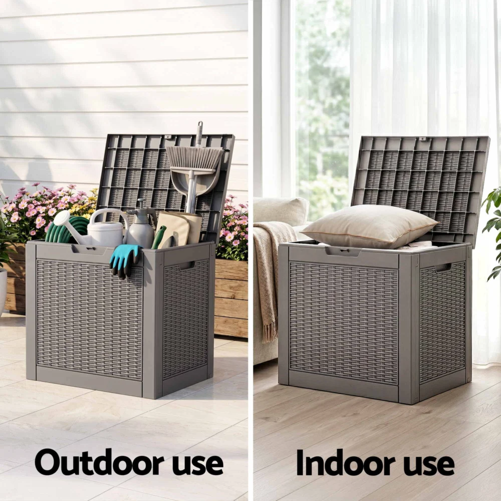 Gardeon Outdoor Storage Box 118L Container Lockable Garden Toy Tool