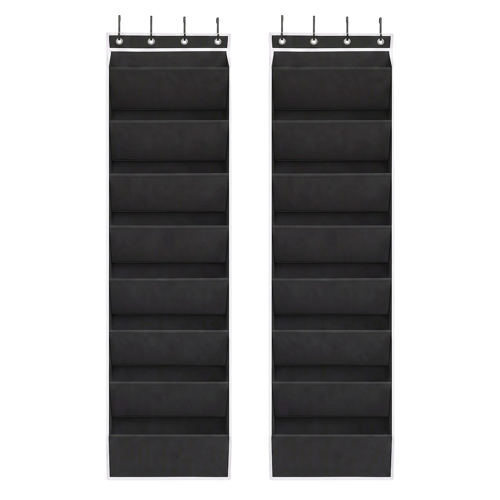 Artiss Over Door Shoe Organiser Storage X2 8-Tier Pantry Hanger Fabric Black