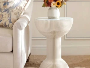 Artiss Paper End Table Honeycomb Coffee Table Foldable Round Bedside Side Table