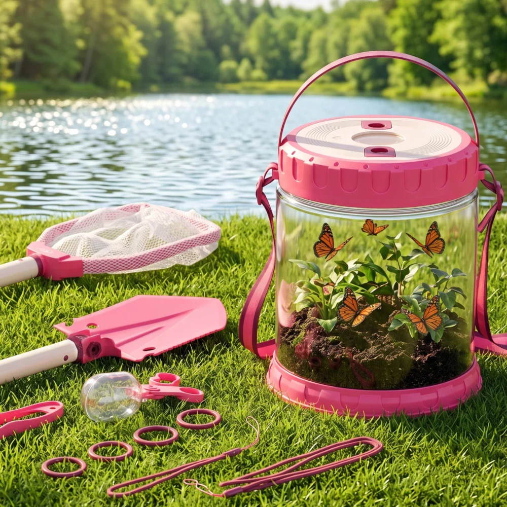 Keezi Kids Bug Catcher Kit 12pc Outdoor Explorer Toys Insect Viewer Net Shovel
