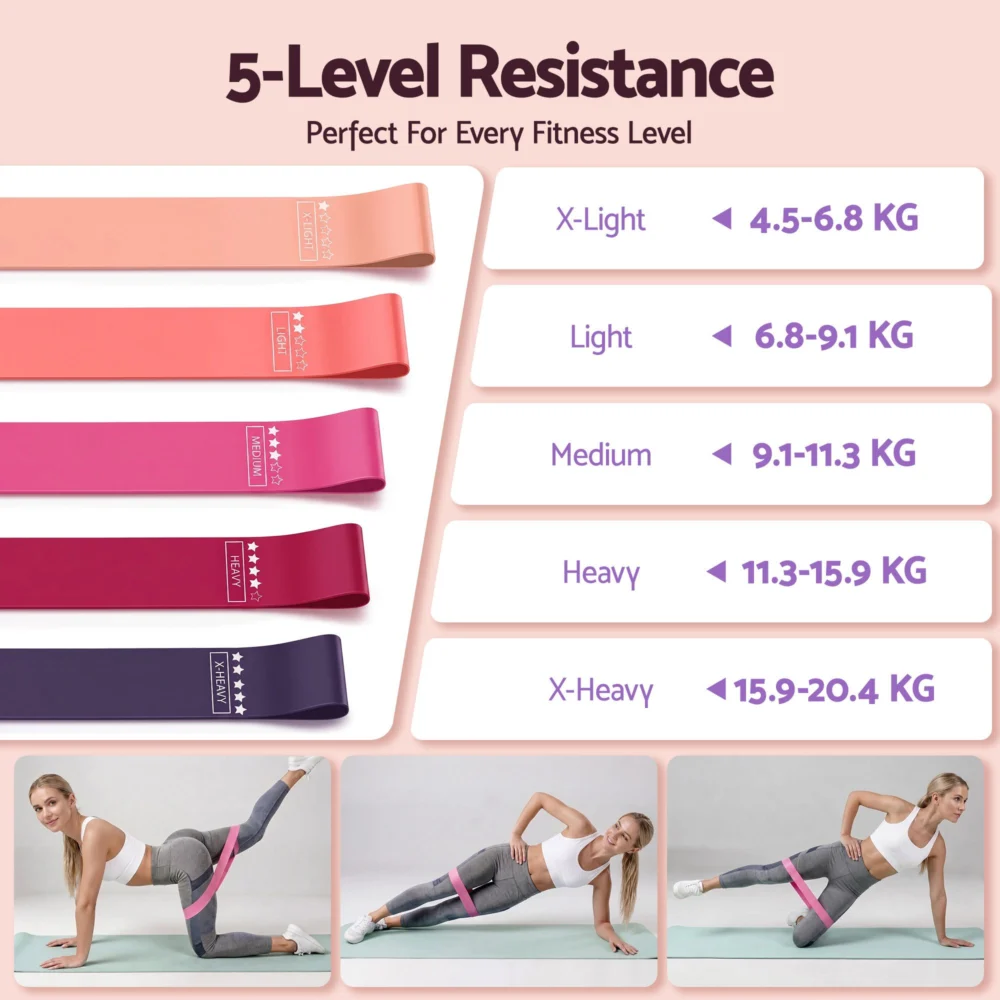 Everfit Pilates Ring Set for Women, 15pcs Home Workout Pilates Equipment w