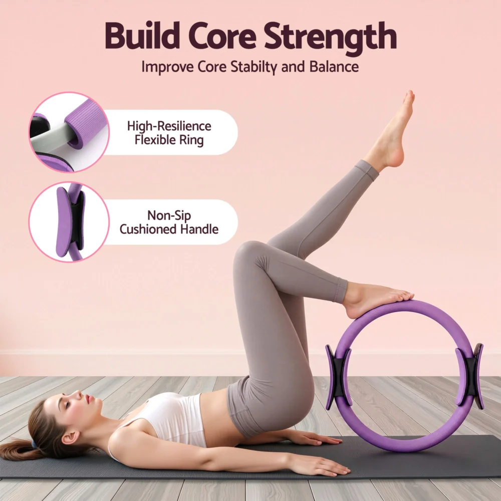 Everfit Pilates Ring Set for Women, 15pcs Home Workout Pilates Equipment w