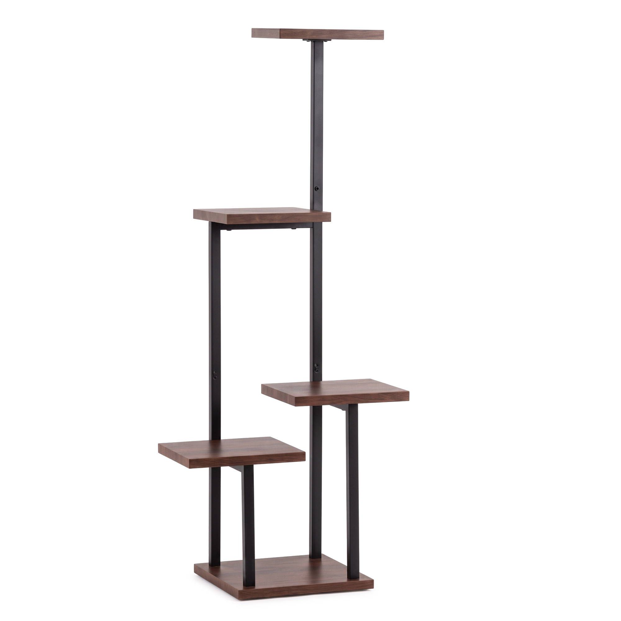 Artiss 5-Tier Plant Stand Indoor Outdoor, Metal & Wood Pot Plant Shelf, Tall