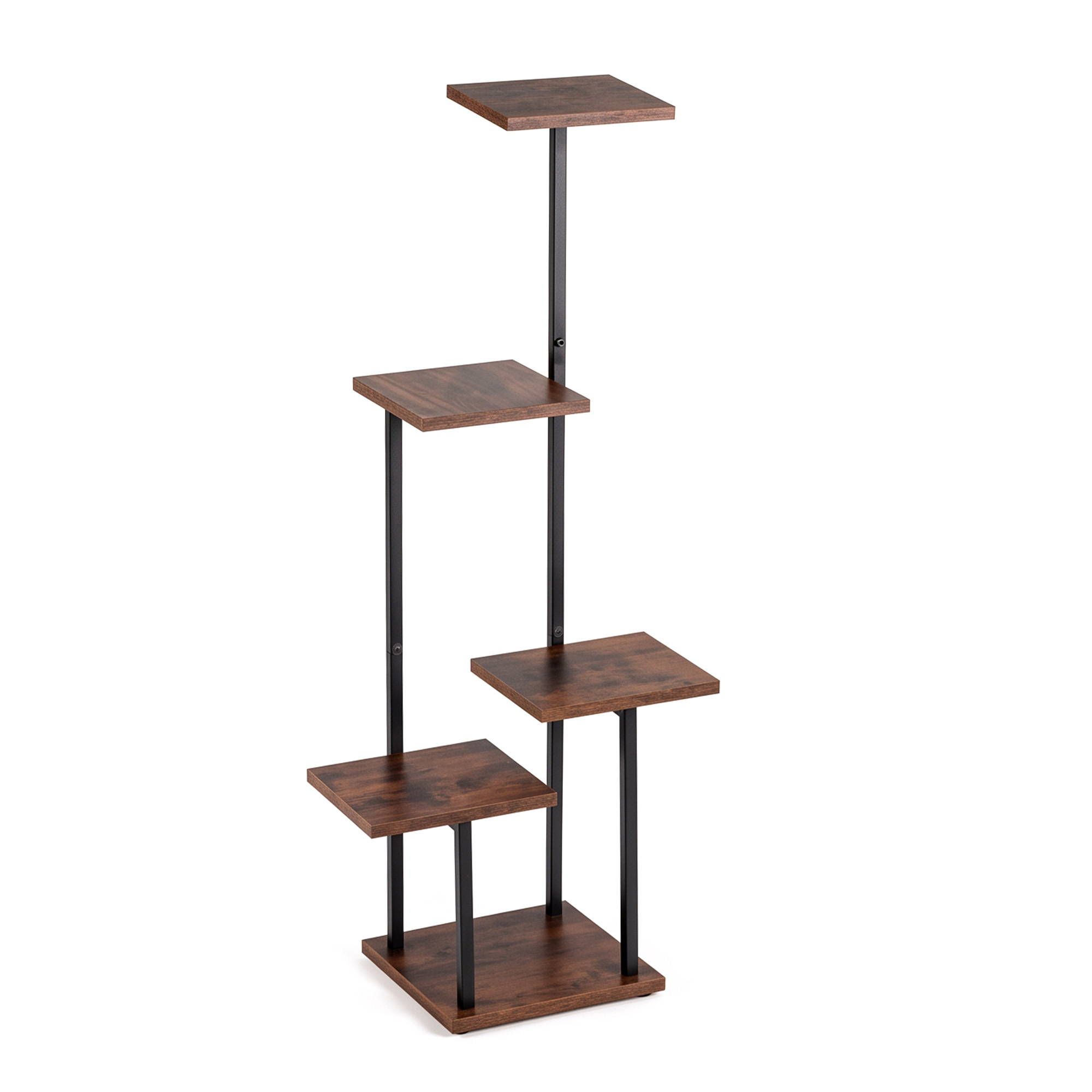Artiss 5-Tier Plant Stand Indoor Outdoor, Metal & Wood Pot Plant Shelf, Tall