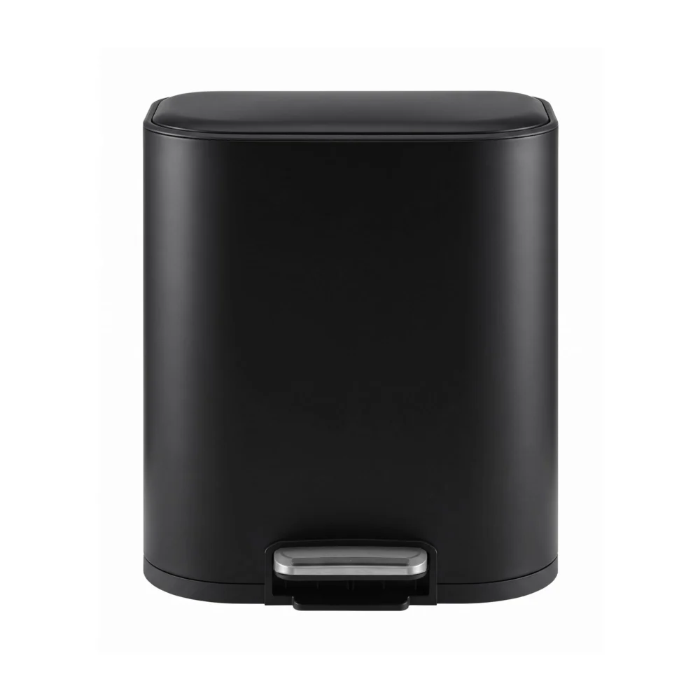 Cefito 20L Trash Bin Steel Pedal Bins Soft Close Kitchen Rubbish Waste Can Black