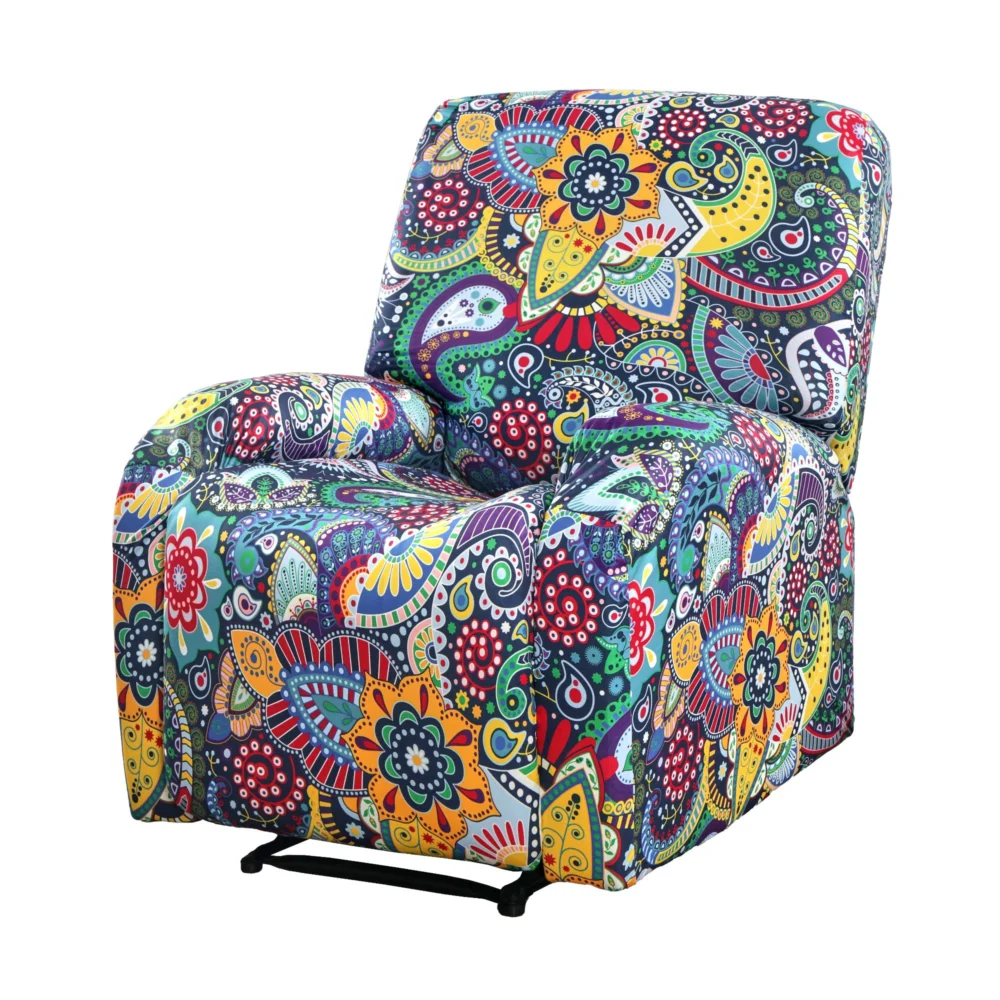 Artiss Split Stretch Recliner Chair Cover, Printed Non Slip Slipcover
