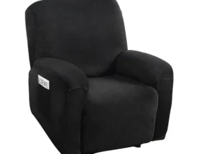 Artiss Recliner Chair Covers 1 Seater Velvet Black