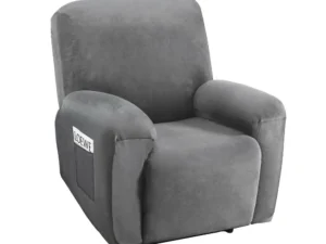 Artiss Recliner Chair Covers 1 Seater Velvet Grey