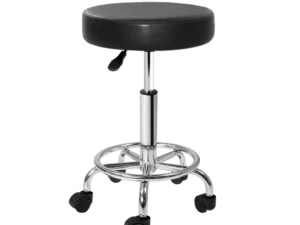 Artiss Salon Stool Round Swivel Chair Black