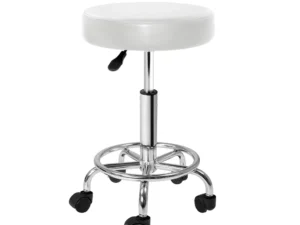 Artiss Salon Stool Round Swivel Chair White
