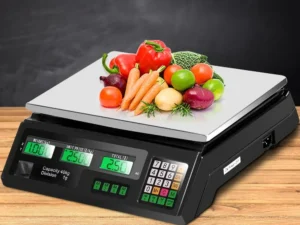 Emajin Scales Digital Kitchen 40KG Weighing Scales Platform Scales Black LCD