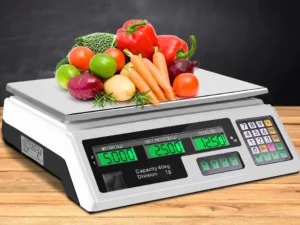 Emajin Scales Digital Kitchen 40KG Weighing Scales Platform Scales White LCD