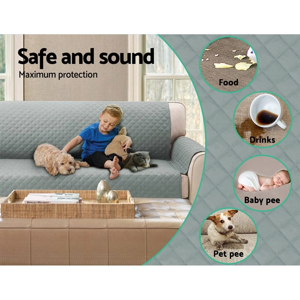 Artiss Sofa Cover Couch Covers 3 Seater Easy to Clean Grey