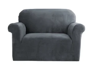 Artiss Sofa Cover Couch Covers 1 Seater Velvet Grey