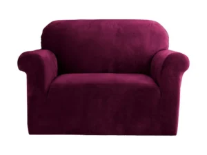 Artiss Sofa Cover Couch Covers 1 Seater Velvet Ruby Red