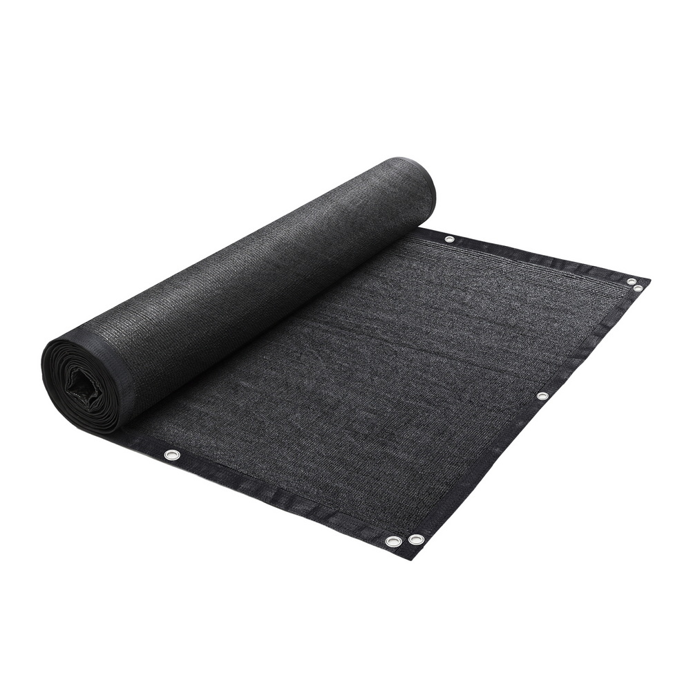 Instahut Shade Cloth Sun Shade Fabric Patio UV Resistant Black 10x2m