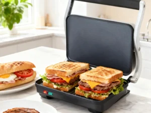 Devanti 3 in 1 Sandwich Maker Steak Press Grill 1000W