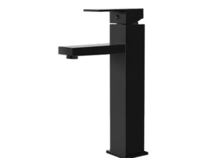 Cefito Bathroom Basin Mixer Tap Square Tall Faucet Vanity Laundry Black