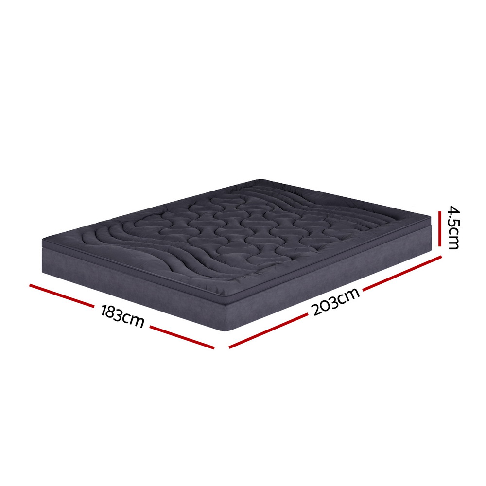Giselle Bedding 3-Zone Pillowtop Mattress Topper 1000GSM for Back Pain Relief