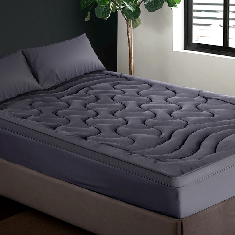 Giselle Bedding 3-Zone Pillowtop Mattress Topper 1000GSM for Back Pain Relief