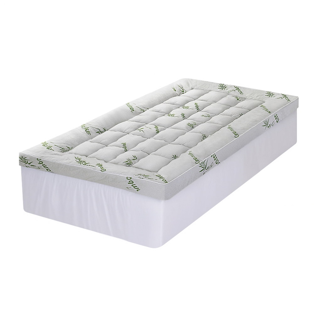 Giselle Bedding 1500GSM Pillowtop Mattress Topper Bamboo Mattress Pad for Back