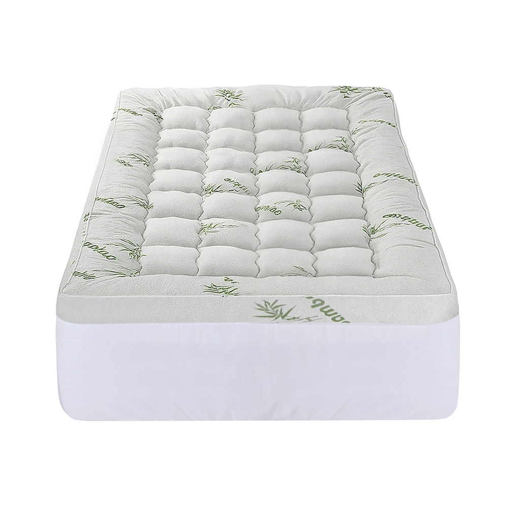 Giselle Bedding 1500GSM Pillowtop Mattress Topper Bamboo Mattress Pad for Back
