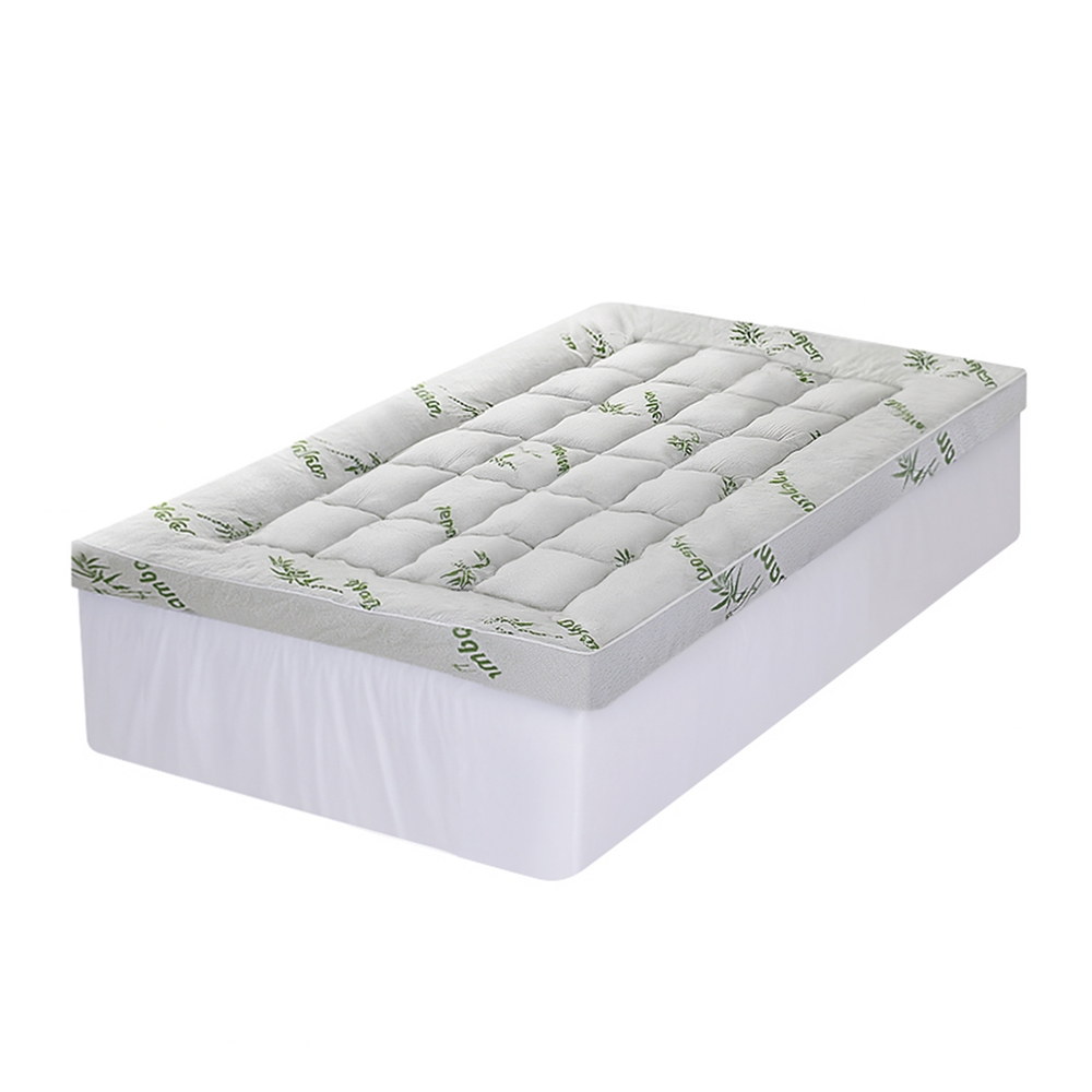 Giselle Bedding 1500GSM Pillowtop Mattress Topper Bamboo Mattress Pad for Back