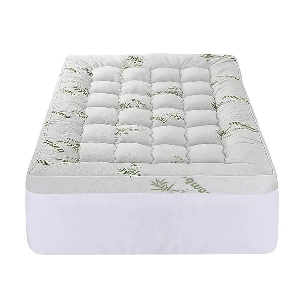 Giselle Bedding 1500GSM Pillowtop Mattress Topper Bamboo Mattress Pad for Back