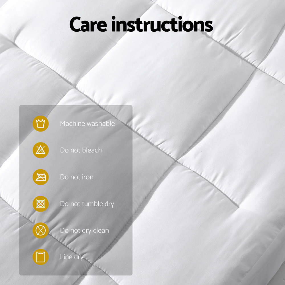 Giselle Bedding Baby Cot Pillowtop Mattress Topper 750GSM Bamboo Cooling Pad for