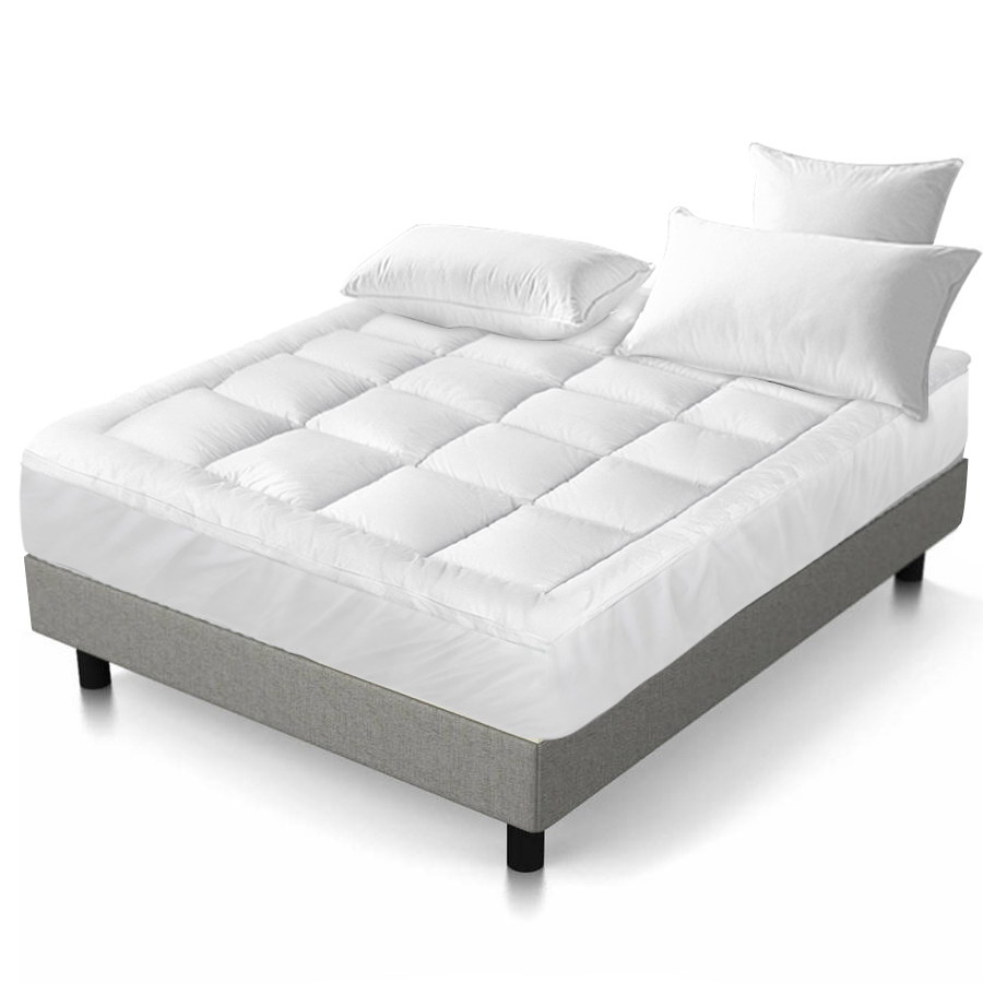 Giselle Bedding 5cm Bamboo Pillowtop Mattress Topper 1000GSM Mattress Pad for