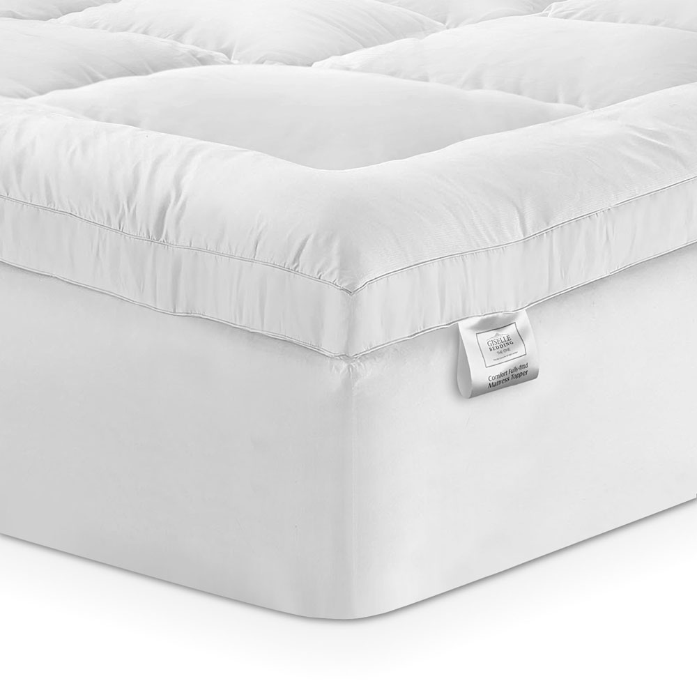 Giselle Bedding 5cm Bamboo Pillowtop Mattress Topper 1000GSM Mattress Pad for