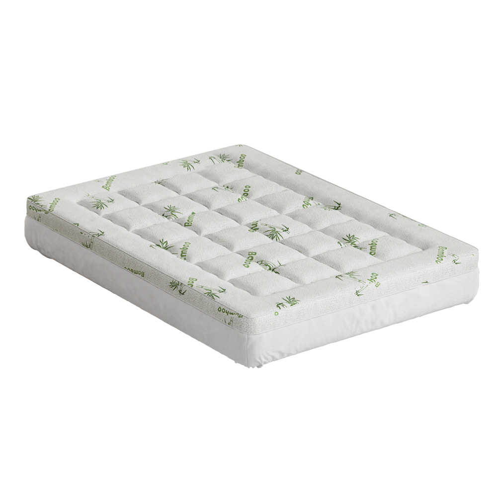 Giselle Bedding Pillowtop Mattress Topper 7.5cm Thick Bamboo Pad for Back Pain