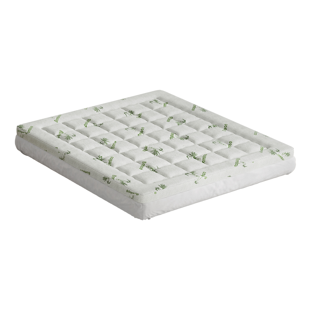 Giselle Bedding Pillowtop Mattress Topper 7.5cm Thick Bamboo Pad for Back Pain