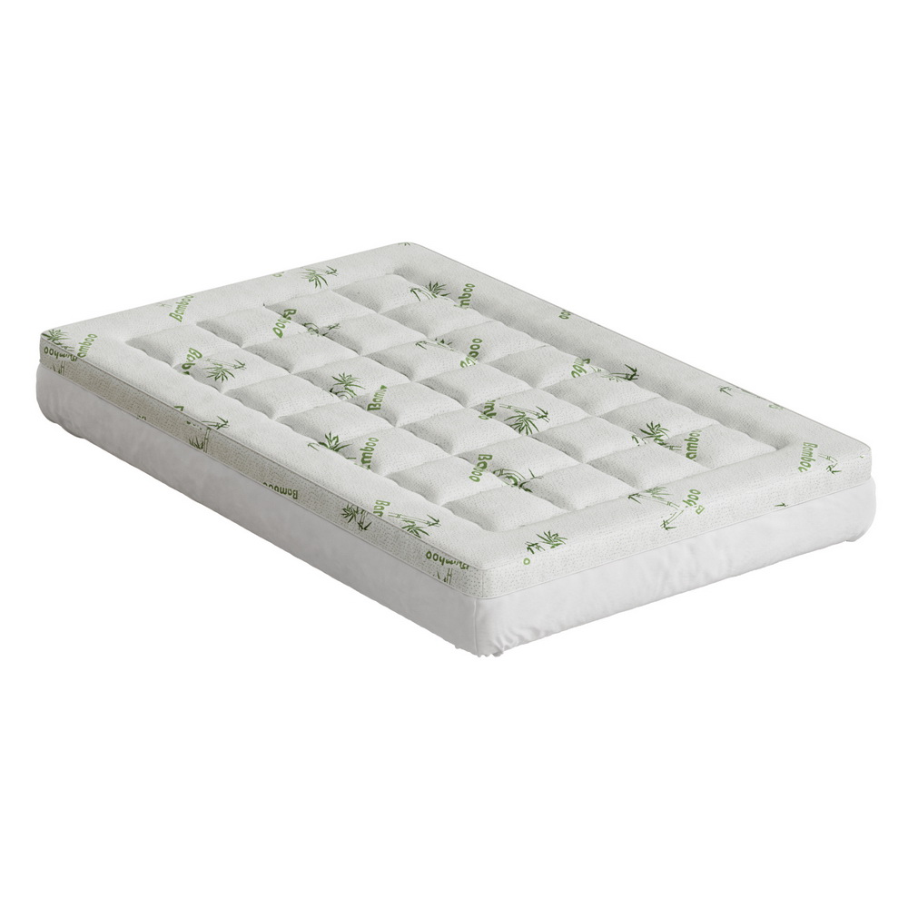 Giselle Bedding Pillowtop Mattress Topper 7.5cm Thick Bamboo Pad for Back Pain