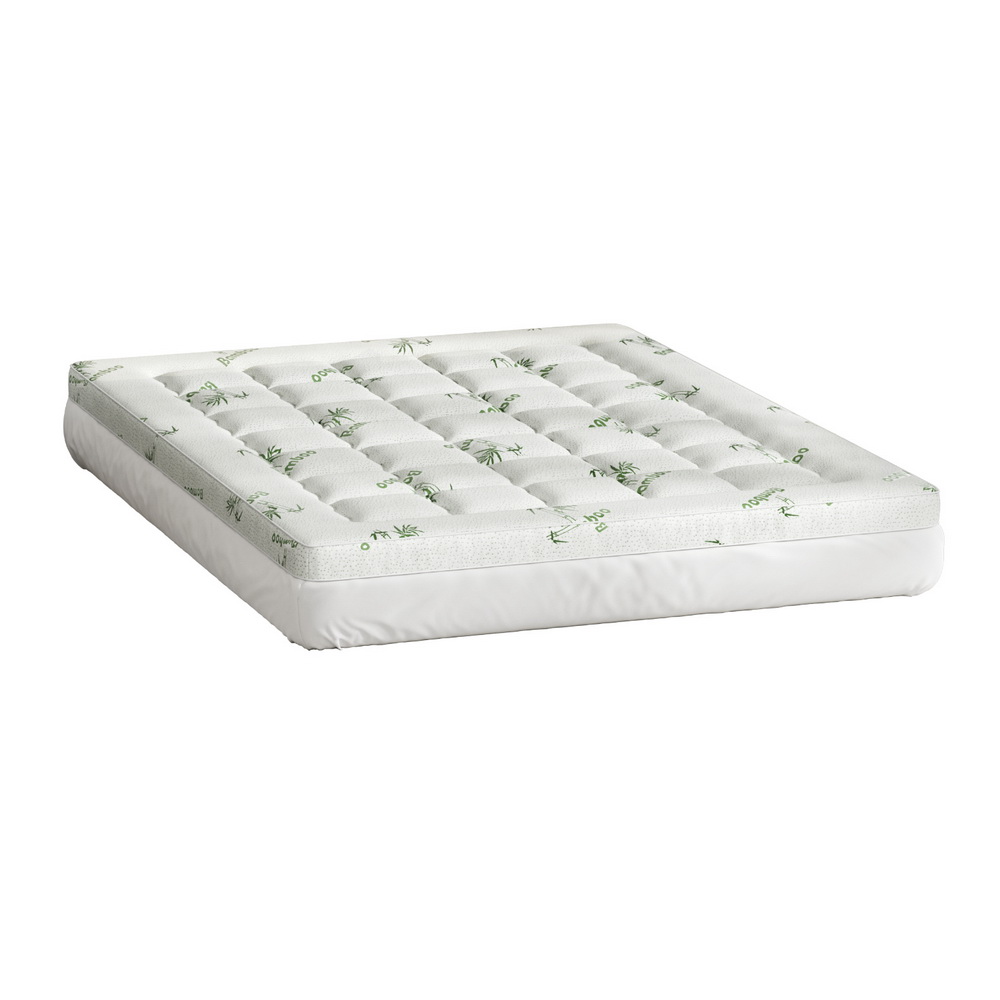 Giselle Bedding Pillowtop Mattress Topper 7.5cm Thick Bamboo Pad for Back Pain