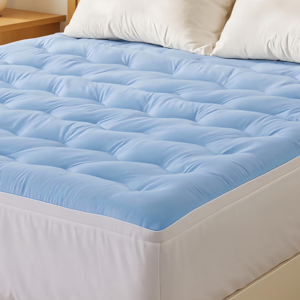 Giselle Bedding Pillowtop Mattress Topper 5cm Reversible Cooling & Soft Coral