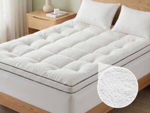 Giselle Bedding Double Mattress Topper 5cm Coral Fleece