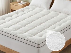 Giselle Bedding King Mattress Topper 5cm Coral Fleece