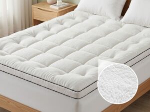 Giselle Bedding Queen Mattress Topper 5cm Coral Fleece