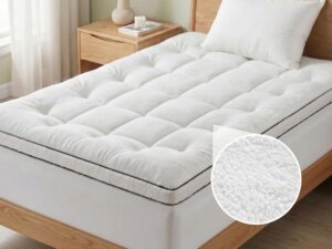 Giselle Bedding Single Mattress Topper 5cm Coral Fleece
