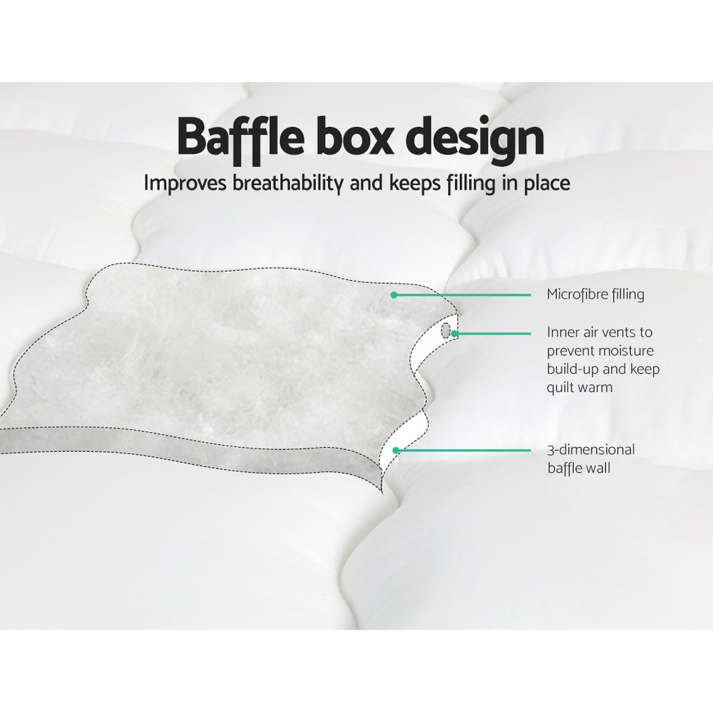 Giselle Bedding Pillowtop Mattress Topper 5cm Thick Mattress Pad for Back Pain